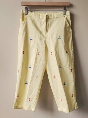 Embroidered Nautical Capris